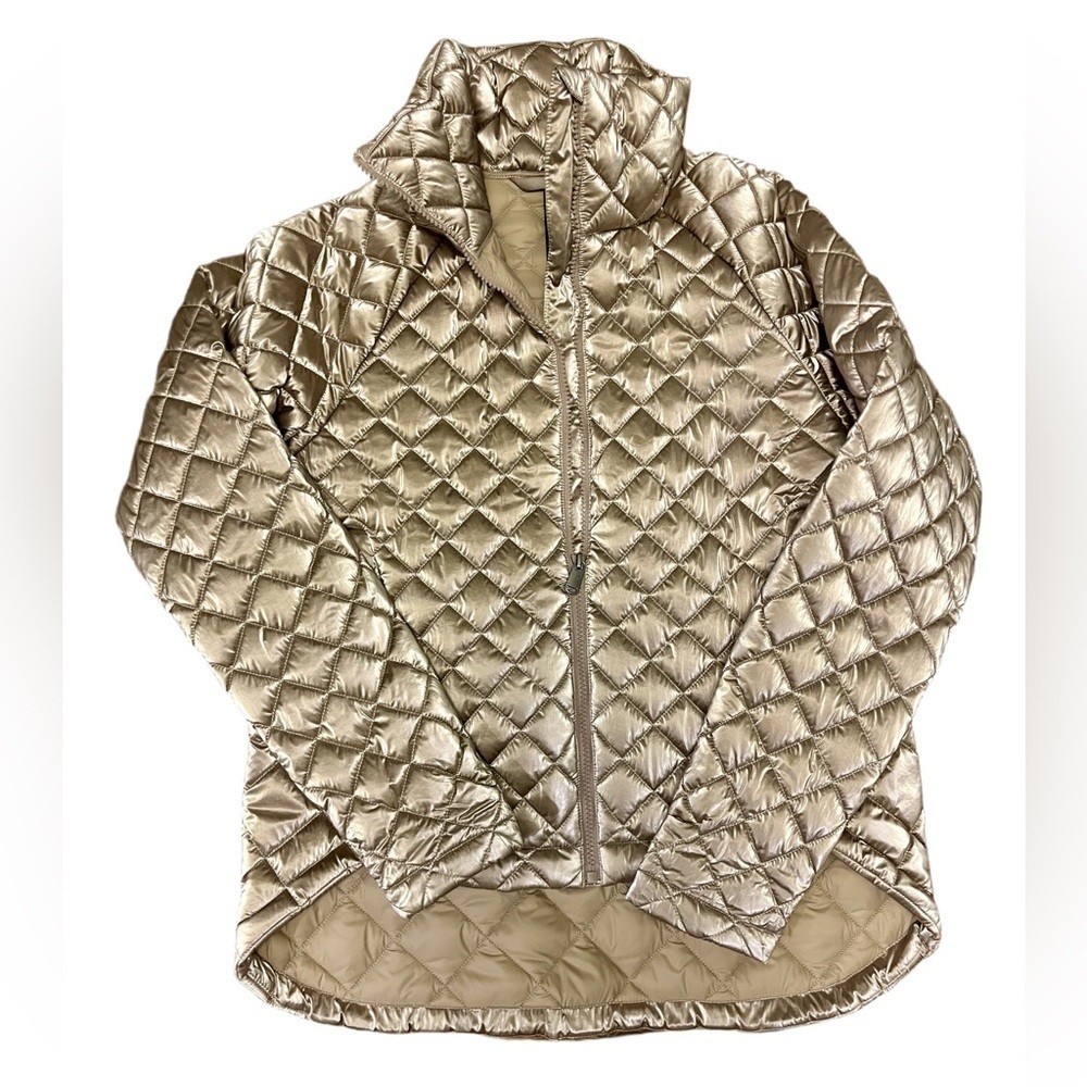 Whisper Featherless Metallic Jacket Champagne XS - Picture 2 of 9